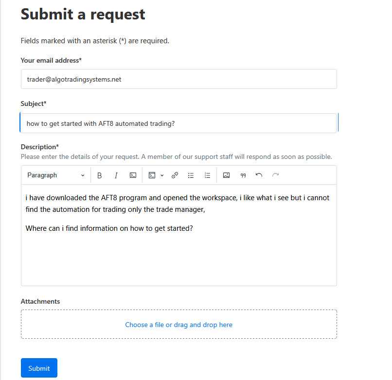 ATS Help bot Support Request Form from the ATS Help Center ATS Help bot Support Request Form from the ATS Help Center